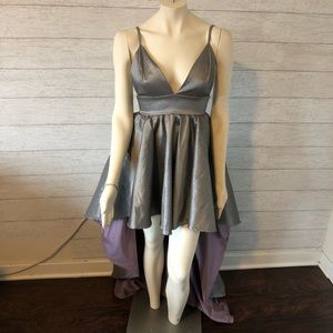 NWT Silver Formal Prom Dress Size: Medium